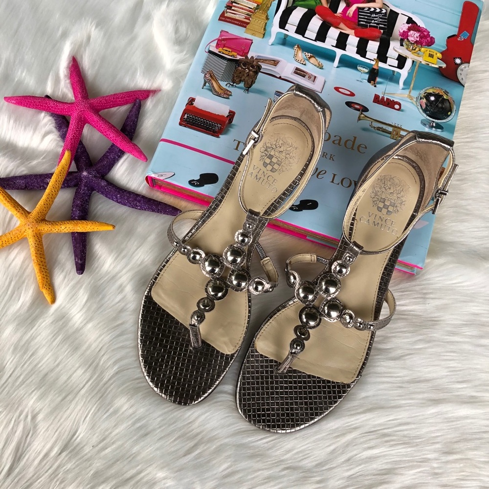 NWOB Carlos Santana Silver Sandals - Size 8